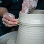 Juliet Macleod in her studio 2018